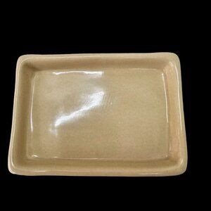 Pottery Barn Studio Barbara Eigen Handmade Ceramic Soap Dish Trinket Dish Beige